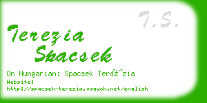 terezia spacsek business card